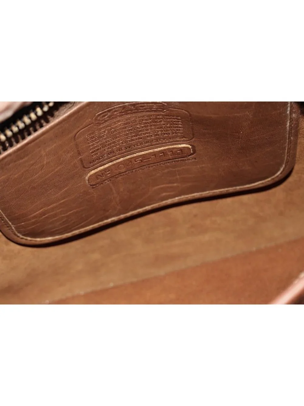 Coach Vintage - 1970s Slim Satchel 9430 Handbag in British Tan, Glue In Creed